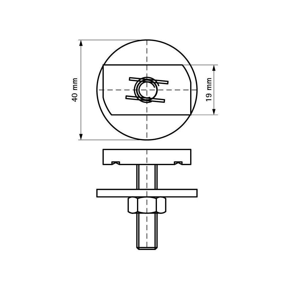 Walraven Strut Hammerkopfbefestigung M10x50mm, Edelstahl V4A... WALRAVEN-6527744 8712993535064 (Abb. 4)