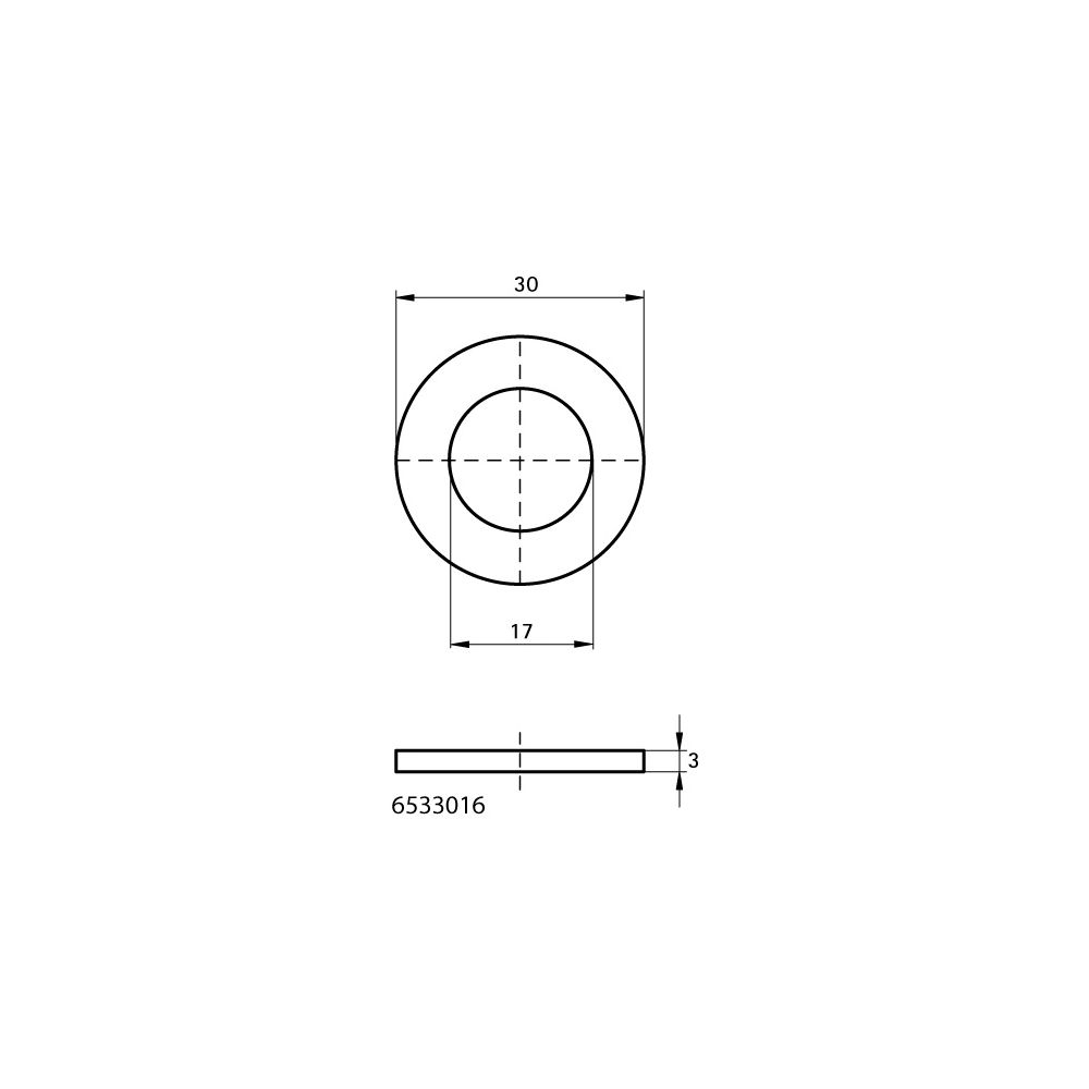 Walraven Unterlegscheibe EN-ISO 7089, 17x30x3mm, elektrolytisch verzinkt... WALRAVEN-6533016 8712993372508 (Abb. 4)