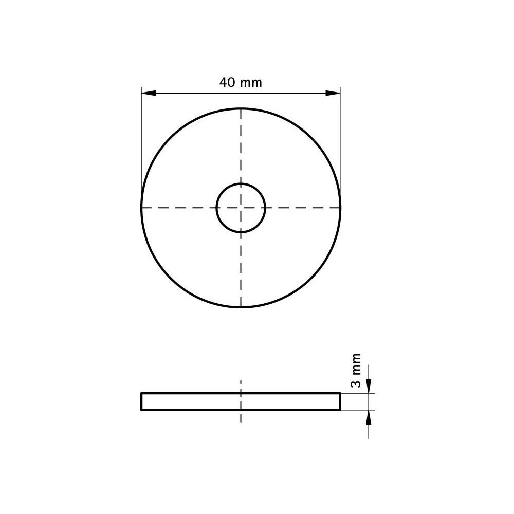 Walraven Strut Unterlegscheibe flach, 40x3mm Innendurchmesser 6,4mm, elektrolytisch v... WALRAVEN-6533506 8712993283873 (Abb. 4)