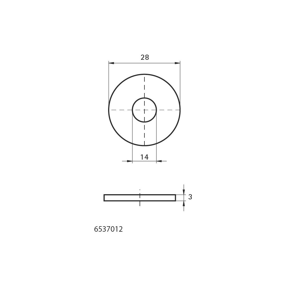 Walraven Unterlegscheibe flach, 14x28x3mm, für RapidRail, Edelstahl 1.4401... WALRAVEN-6537012 8712993314645 (Abb. 4)