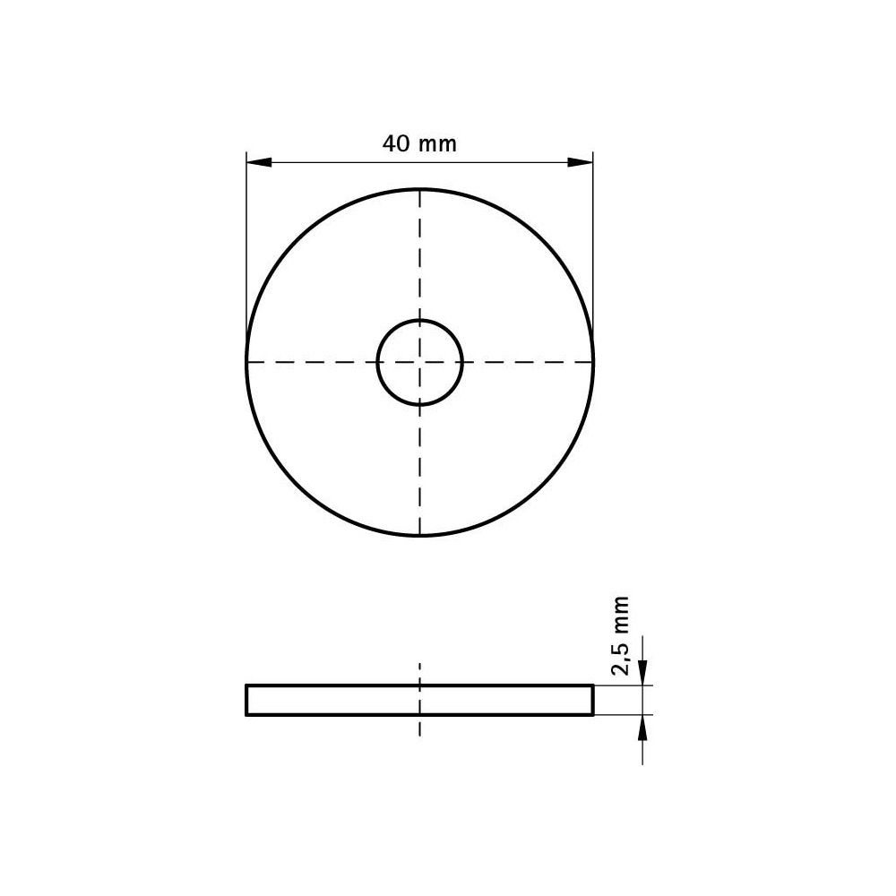 Walraven Strut Unterlegscheibe flach, 8,5x40x2,5mm, Edelstahl V4A... WALRAVEN-6537508 8712993328802 (Abb. 4)