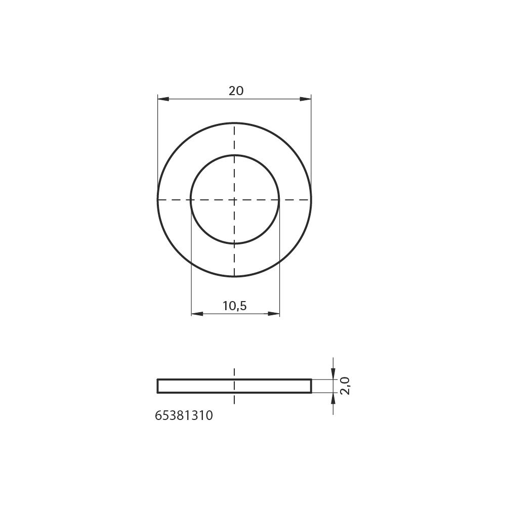 Walraven Unterlegscheibe EN-ISO 7089 BUP 10,5x20x2mm, brandgeprüft... WALRAVEN-65381310 8712993897100 (Abb. 4)
