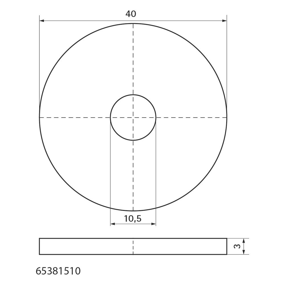 Walraven Strut Unterlegscheibe BUP, 10,5x40x3mm, brandgeprüft... WALRAVEN-65381510 8712993857029 (Abb. 4)
