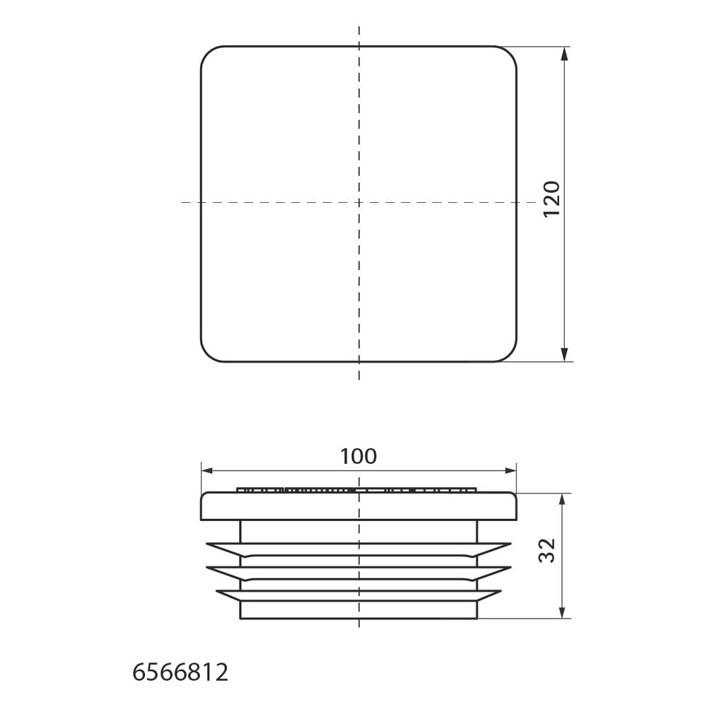 Walraven Maxx Profilendstopfen EC120 100x120x33mm, Polyethylen, Grün... WALRAVEN-6566812 8712993021949 (Abb. 4)