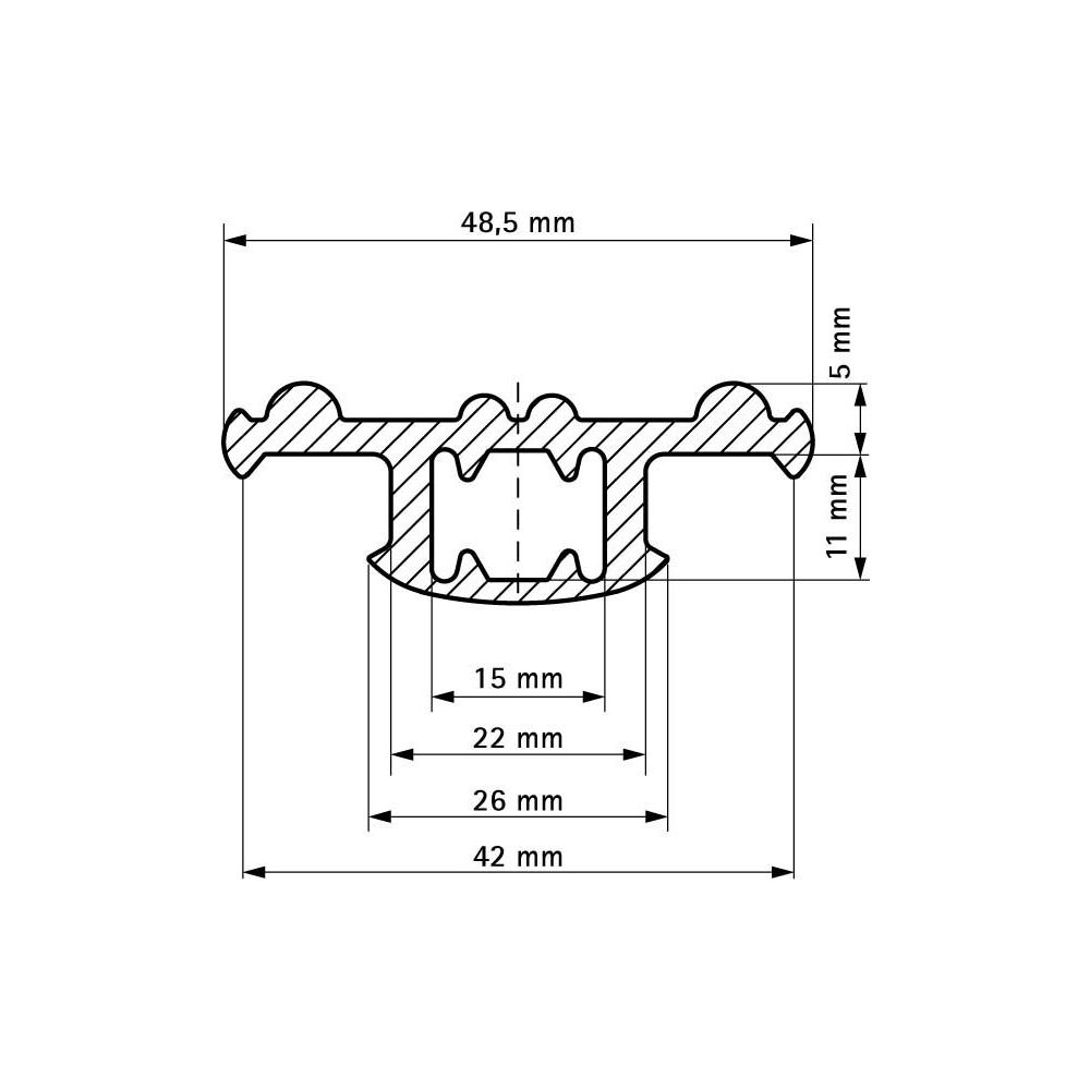Walraven Strut Schienendämmprofil 48,5x18mm, Länge 30m nach DIN 4109, EPDM, Schwarz... WALRAVEN-6568041 8712993092987 (Abb. 4)