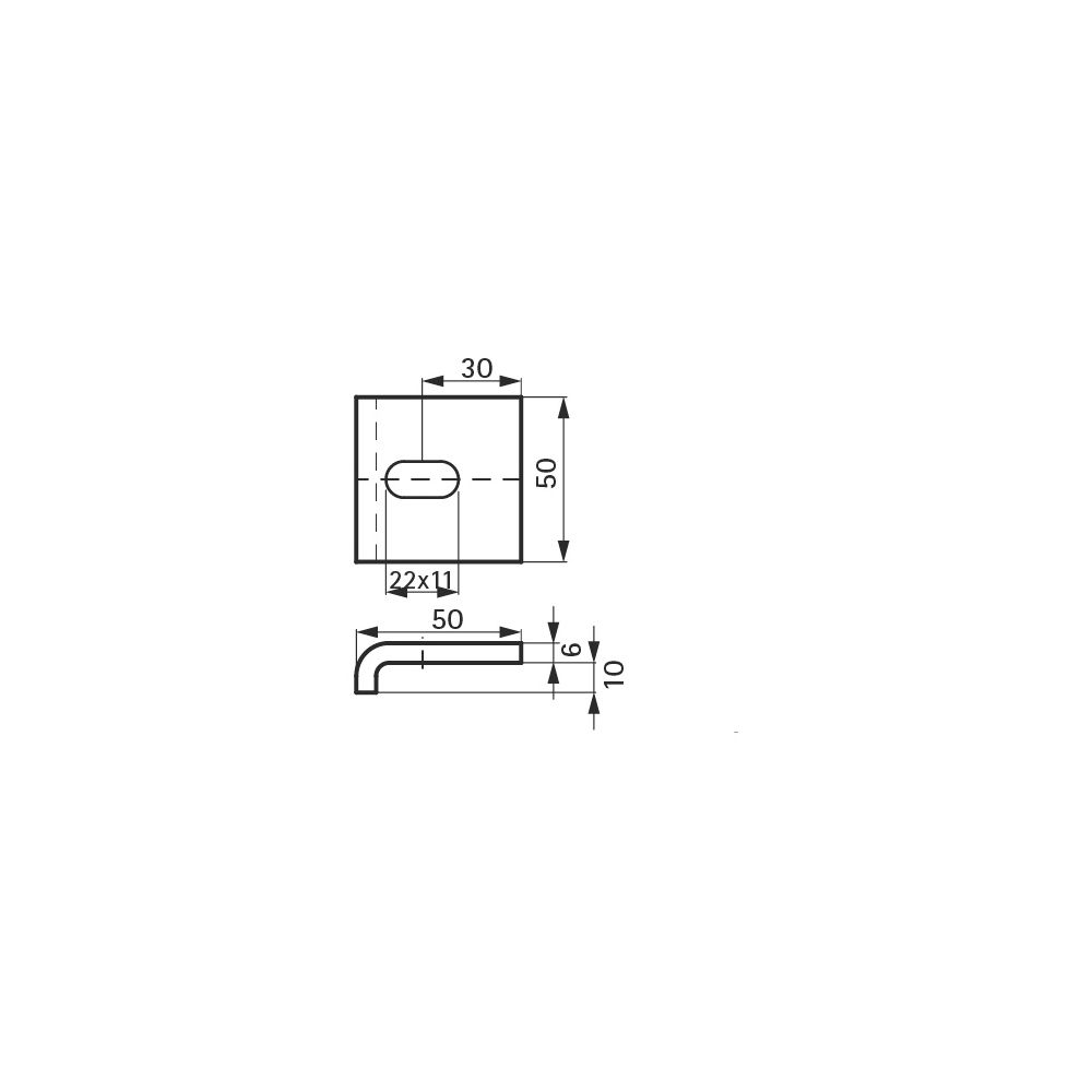 Walraven Strut Trägerklemmplatte, M10 50x50mm für Flanschstärke bis 10mm, Edelstahl... WALRAVEN-6571731 8712993599905 (Abb. 4)