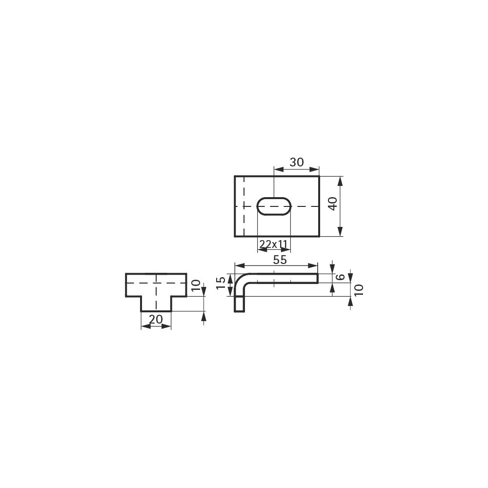Walraven Strut Trägerklemmplatte plus, M10 40x55mm für Flanschstärke bis 10mm, Edelst... WALRAVEN-6571751 8712993551163 (Abb. 4)