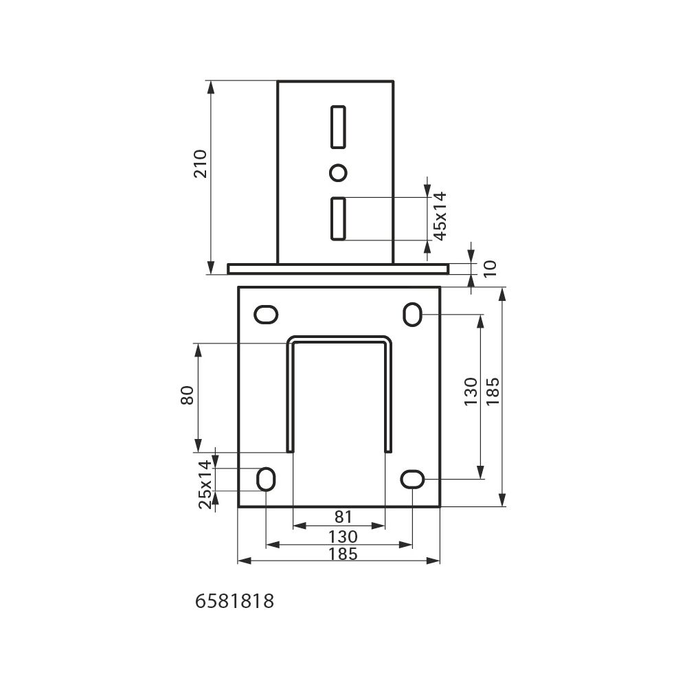 Walraven Maxx Profilfuß BP80, 185x185x210mm für Maxx-Profil 80x80mm, feuerverzinkt... WALRAVEN-6581818 8719942063630 (Abb. 4)