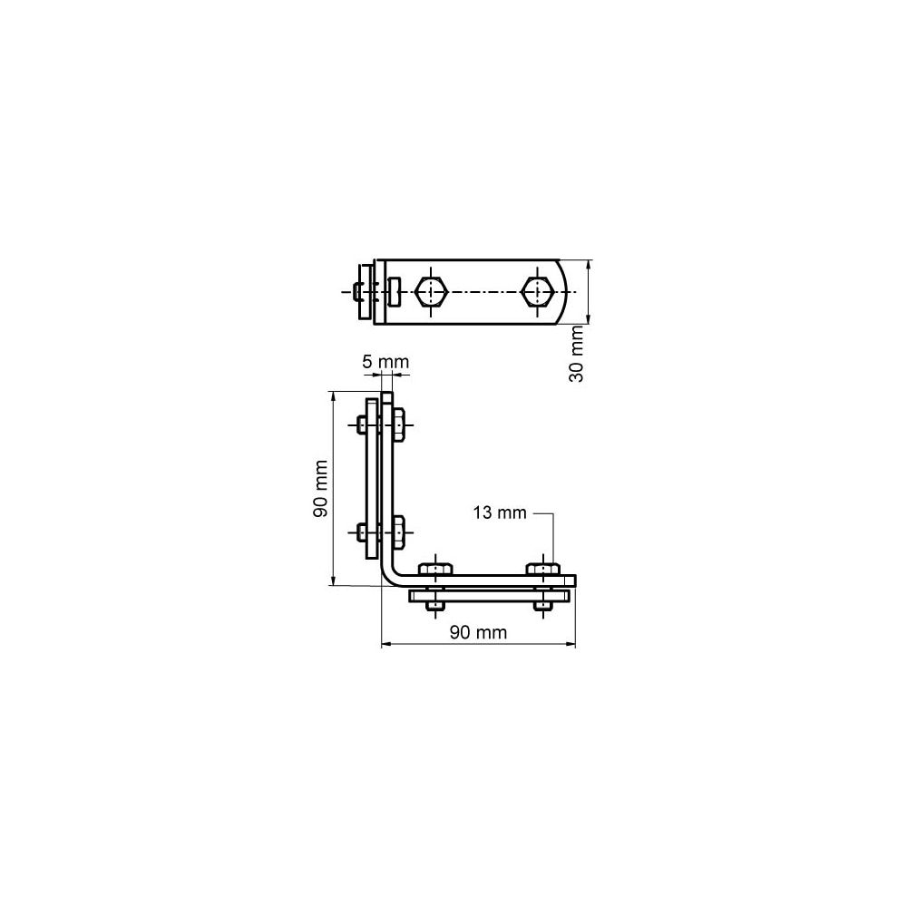 Walraven Schienenverbinder 90 Grad mit Schiebemutter, für RapidRail-Schienen, elektro... WALRAVEN-6583109 8712993284238 (Abb. 4)
