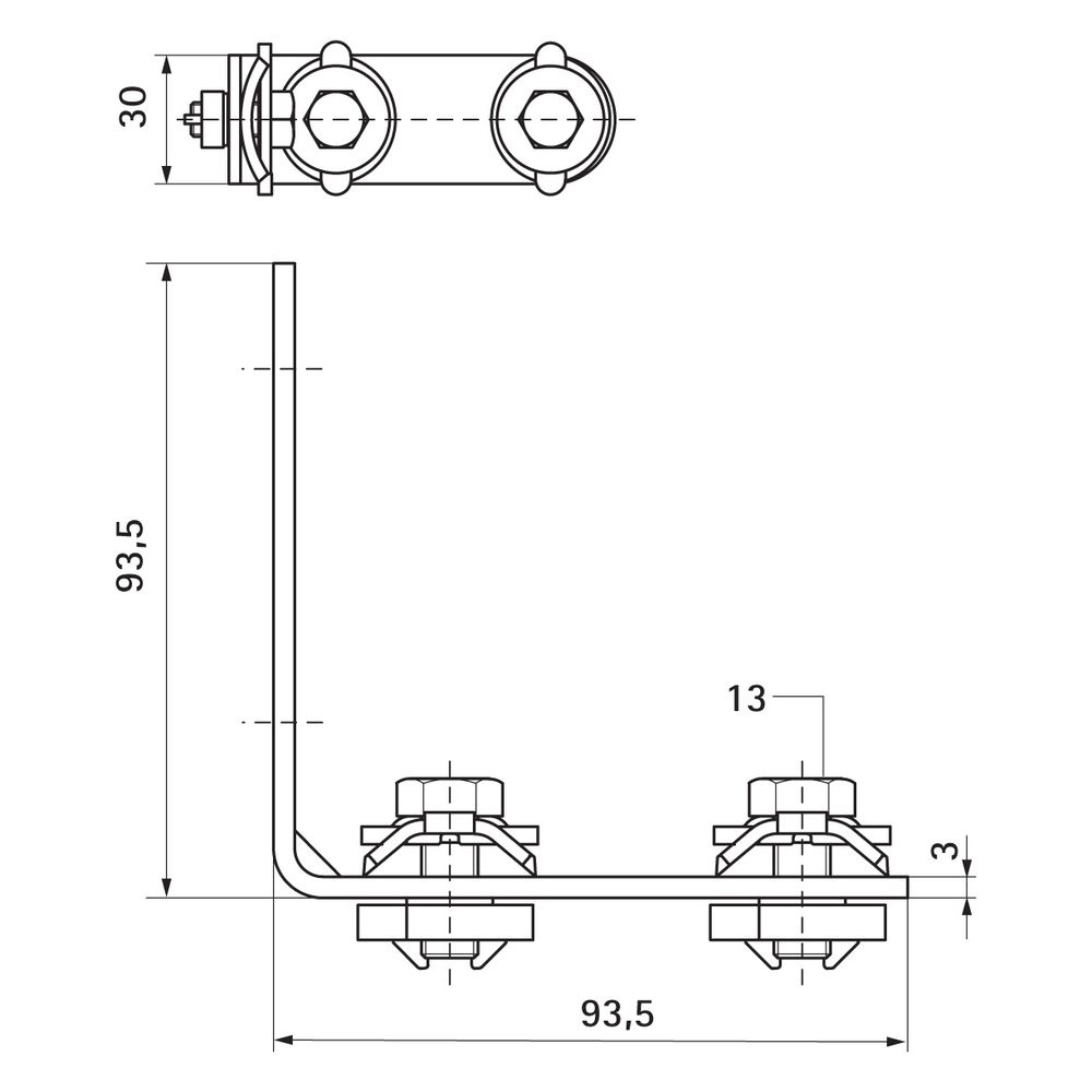 Walraven RapidRail Verbinder lang/lang 90 Grad, mit 2 Schiebemuttern vormontiert, ele... WALRAVEN-6584011 8712993314201 (Abb. 4)