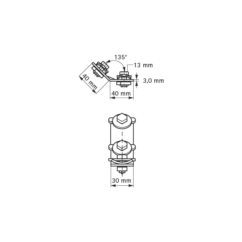 Walraven RapidRail Verbinder kurz/kurz 135 Grad, mit 2 Schiebemuttern vormontiert, el... WALRAVEN-6584053 8712993314287 (Abb. 6)