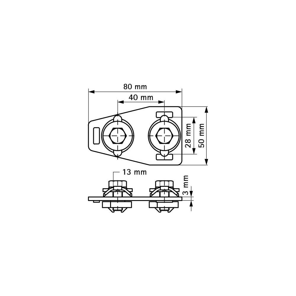 Walraven RapidRail T-Verbinder 50x80x20mm, elektrolytisch verzinkt... WALRAVEN-6584090 8712993314171 (Abb. 4)