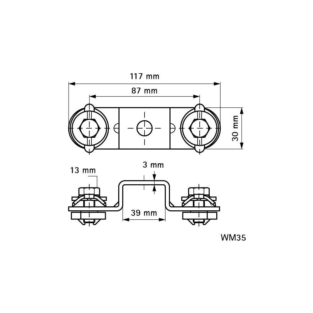 Walraven RapidRail Kreuzverbinder 30x117x42mm für 38x40mm, elektrolytisch verzinkt... WALRAVEN-6584156 8712993892938 (Abb. 4)
