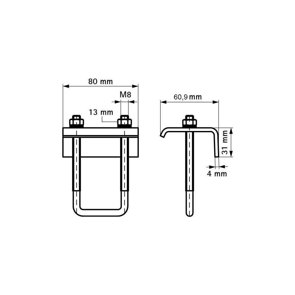 Walraven RapidRail Trägerklammer M8 60,9x80x100mm, für Schiene 38x40mm, elektrolytisc... WALRAVEN-6585014 8712993284313 (Abb. 4)