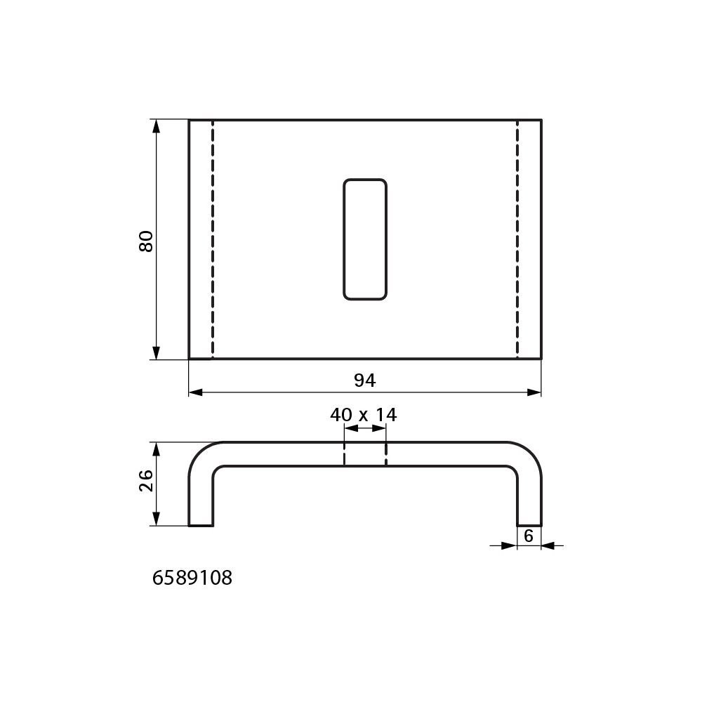 Walraven Maxx U-Halteplatte UB80, mit Loch 40x14mm, für Maxx 80, feuerverzinkt... WALRAVEN-6589108 8719942063647 (Abb. 4)