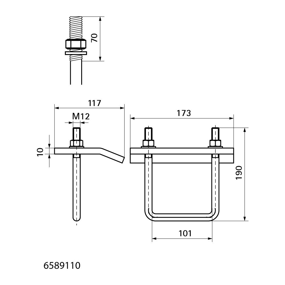 Walraven Maxx Trägerklammer BC100/120, M12 für Maxx-Profile, feuerverzinkt... WALRAVEN-6589110 8719942049467 (Abb. 4)