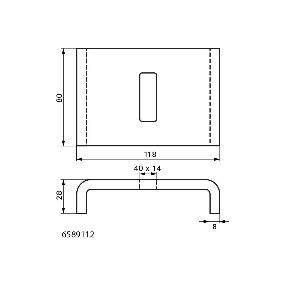 Walraven Maxx U-Halteplatte UB100, mit Loch 40x14mm, für Maxx Profile, feuerverzinkt... WALRAVEN-6589112 8719942049481 (Abb. 4)