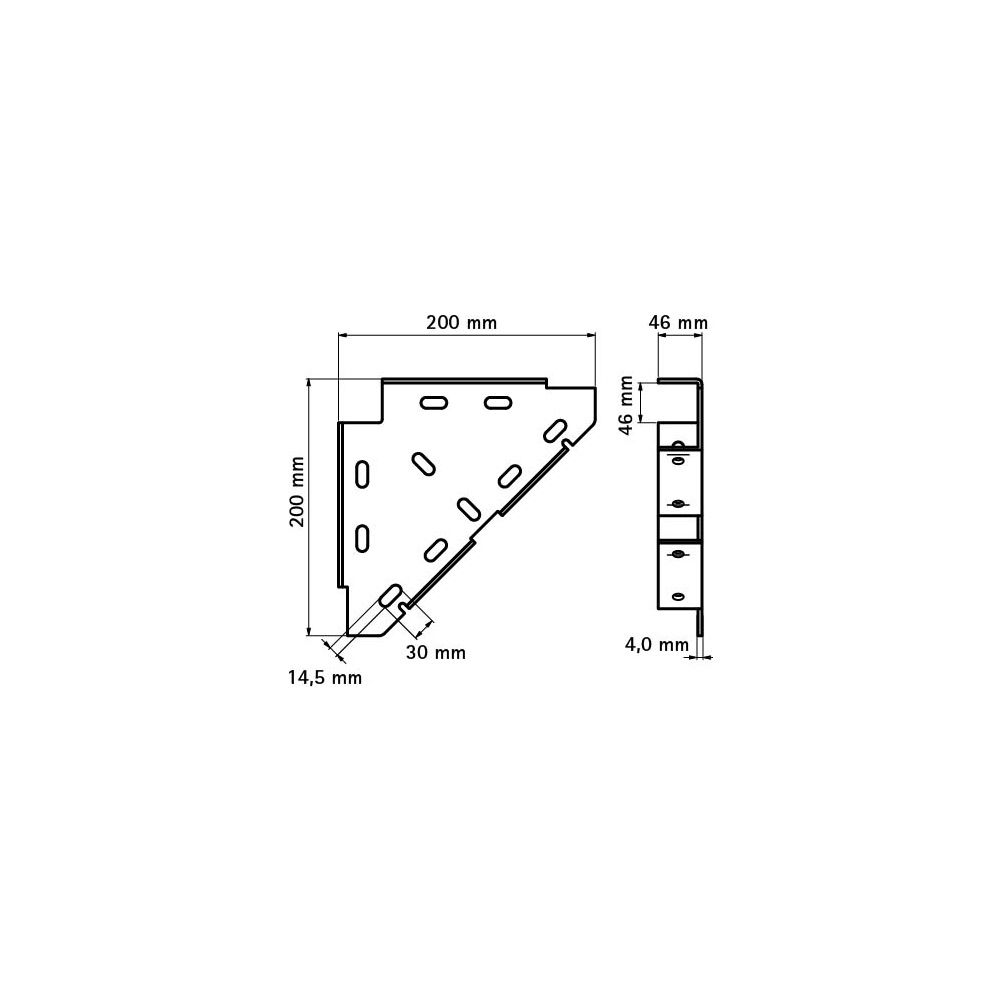 Walraven RapidStrut Knotendreieck, Montagewinkel 200x200x46mm, BUP... WALRAVEN-65938020 8712993967070 (Abb. 4)