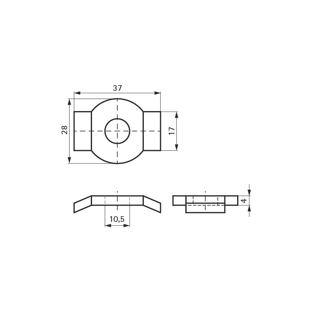 Walraven PushStrut Unterlegscheibe, 10,5x37x28mm, elektrolytisch verzinkt... WALRAVEN-6594000 8719942005067 (Abb. 4)