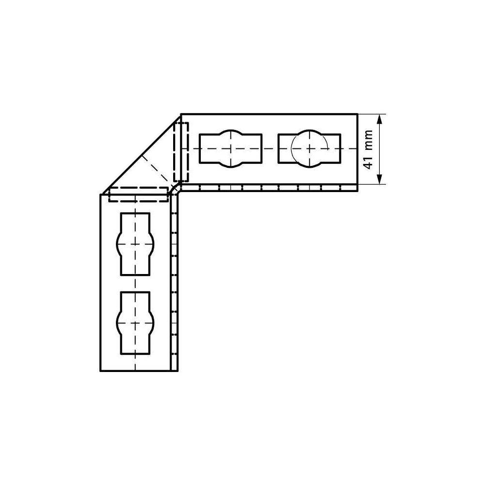 Walraven PushStrut Knopfverbinder 90 Grad, QW4plus4/90, 150x45x150mm, elektrolytisch ... WALRAVEN-6594015 8712993984541 (Abb. 4)