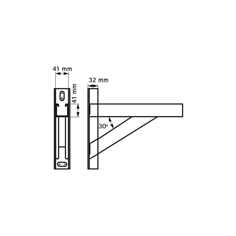 Walraven Strut Wandkonsole 41x41mm, 600x50x350mm mit Stütze 600mm, feuerverzinkt... WALRAVEN-6601894 8712993062249 (Abb. 4)