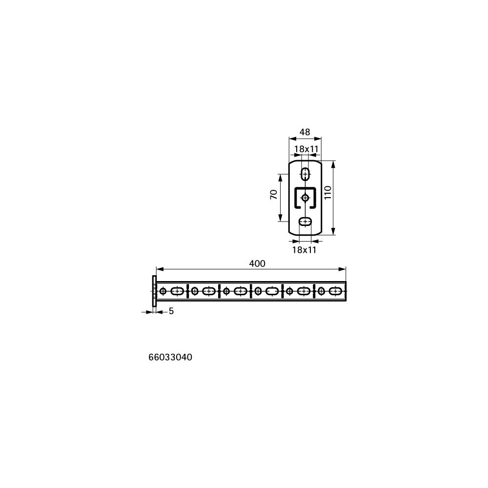 Walraven RapidRail Wandkonsole 30x30mm, Länge 400mm mit Schnittmarkierungen, elektro... WALRAVEN-66033040 8719942084826 (Abb. 4)