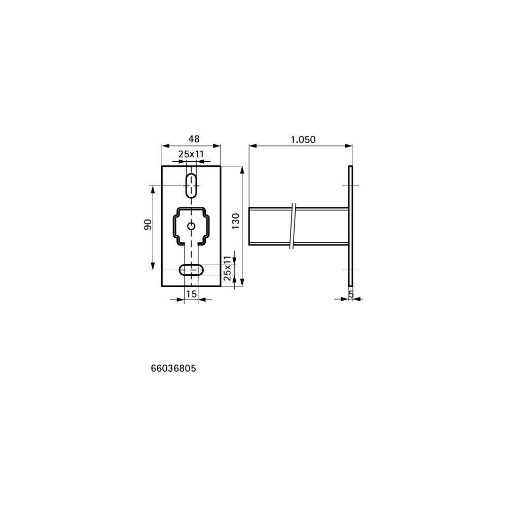 Walraven RapidRail Wandkonsole 38x40mm BUP, Länge 1050mm mit cm-Skala... WALRAVEN-66036805 8712993883066 (Abb. 4)