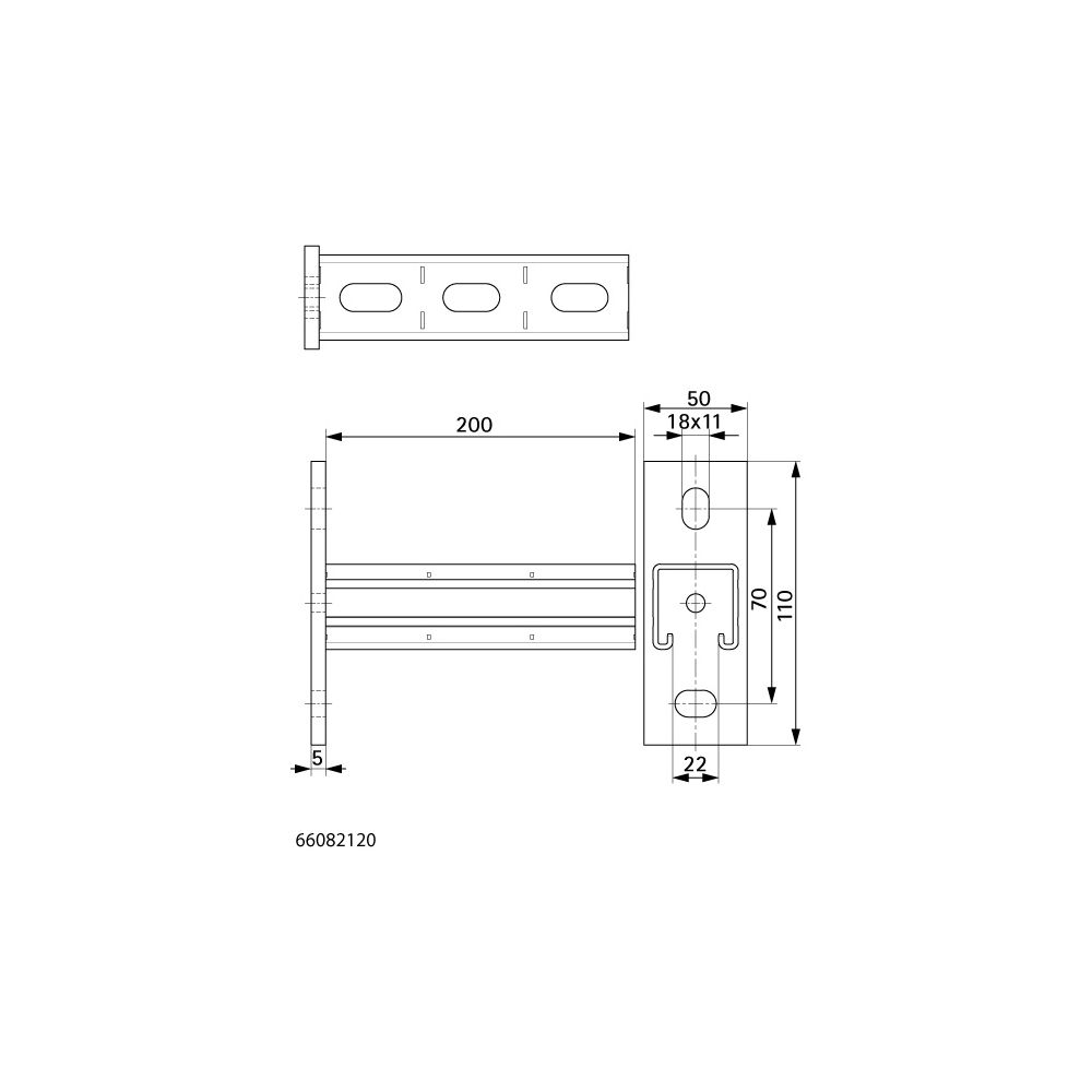 Walraven RapidStrut Wandkonsole 21H BUP, Länge 200mm mit Schnittmarkierungen... WALRAVEN-66082120 8719942086660 (Abb. 4)
