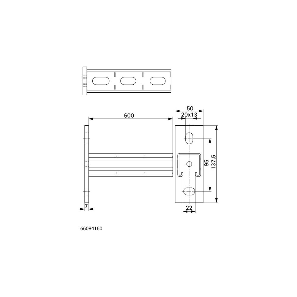 Walraven RapidStrut Wandkonsole 41H BUP, Länge 600mm mit Schnittmarkierungen... WALRAVEN-66084160 8719942086790 (Abb. 4)