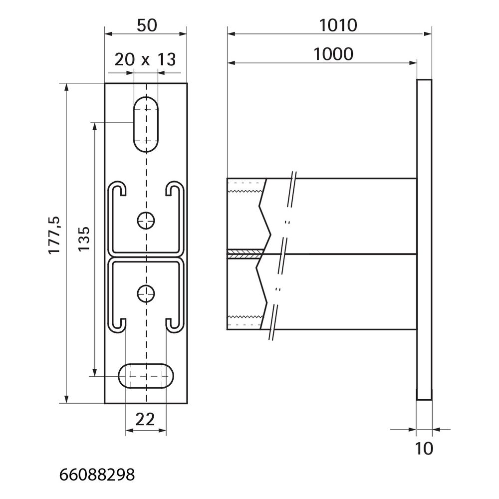 Walraven RapidStrut Wandkonsole 41x41D BUP1000, Länge 1000mm CO2-geschweißt... WALRAVEN-66088298 8719942063463 (Abb. 4)
