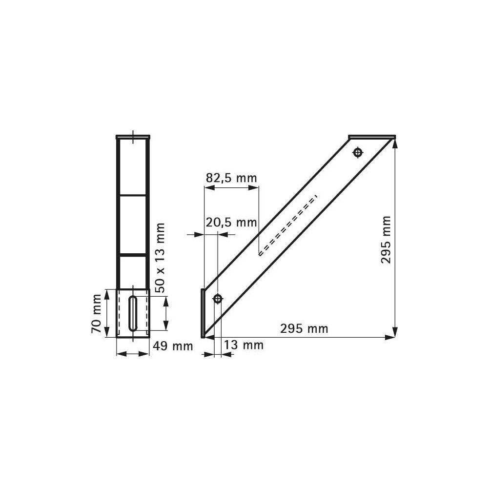 Walraven Strut Stützbalken 45 Grad, Verstärkungsstütze für Wandkonsole, BUP Stahl... WALRAVEN-66288530 8712993967087 (Abb. 4)
