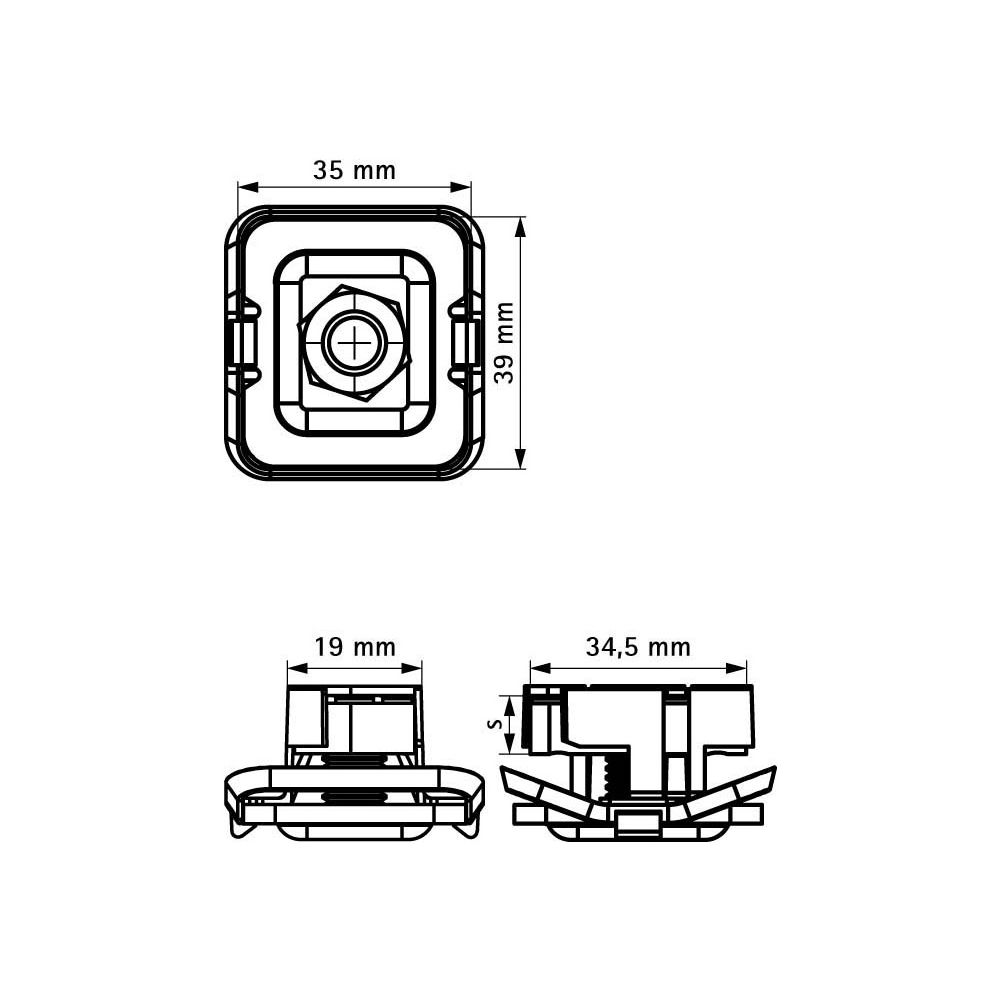 Walraven RapidStrut Schiebemutter G2 M12 BUP, 43x41x24mm mit Klemmfeder POM, Stahl... WALRAVEN-665185112 8712993105687 (Abb. 4)