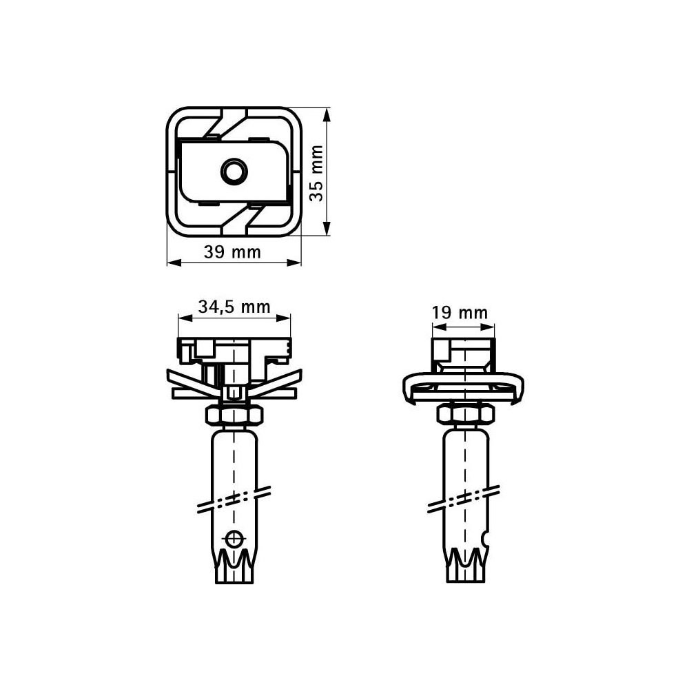 Walraven RapidStrut Kugelgelenksatz, Länge 80mm M8, elektrolytisch verzinkt... WALRAVEN-66530805 8712993443871 (Abb. 4)