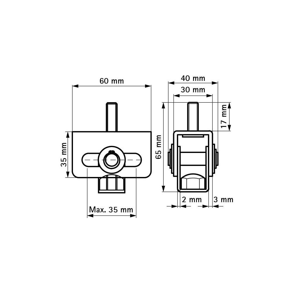 Walraven Schiebestück Länge 65mm Innengewinde M8/10 x Außengewinde M10, elektrolytisc... WALRAVEN-6653310 8712993284962 (Abb. 4)