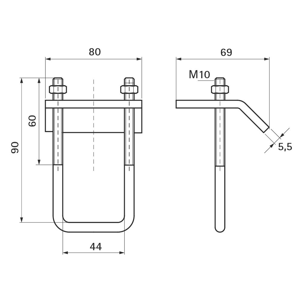 Walraven Strut Trägerklammer, M10 für Profil 41x21/41/21D für Flansch bis 17,5mm, fe... WALRAVEN-66581711 8712993448708 (Abb. 4)