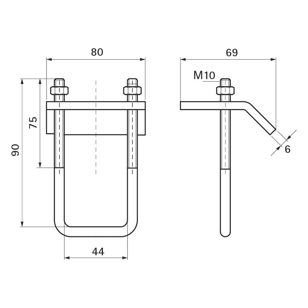 Walraven Strut Trägerklammer, M10 für Profil 41x51/62/82/41D für Flansch bis 20mm, f... WALRAVEN-66581721 8712993448722 (Abb. 4)