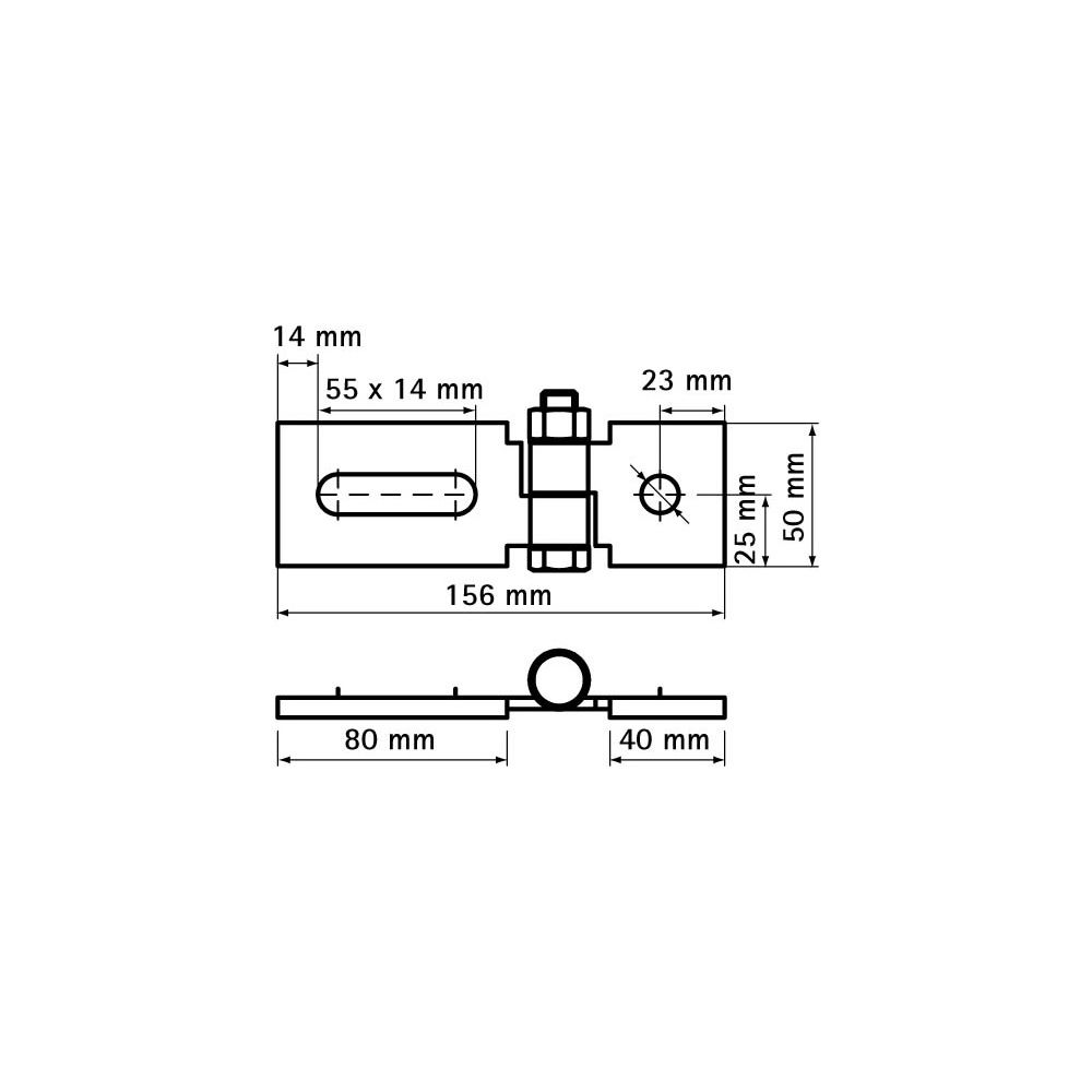 Walraven Strut Gelenkverbinder kurz/lang BUP, 40x80mm stufenlos verstellbar... WALRAVEN-66581822 8712993840038 (Abb. 4)