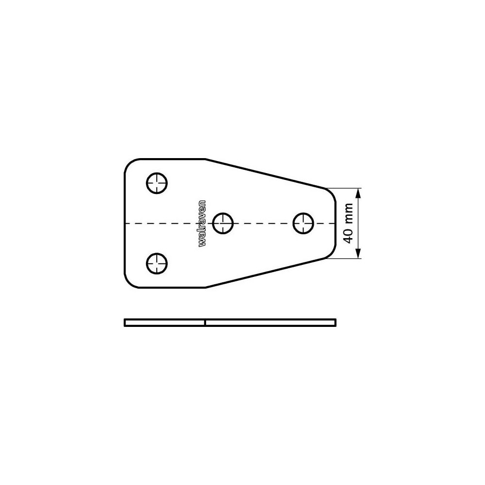 Walraven Strut Schienenverbinder T flach, 131x80mm mit 4-Loch 12, Edelstahl 1.4404... WALRAVEN-66587301 8719942028646 (Abb. 4)