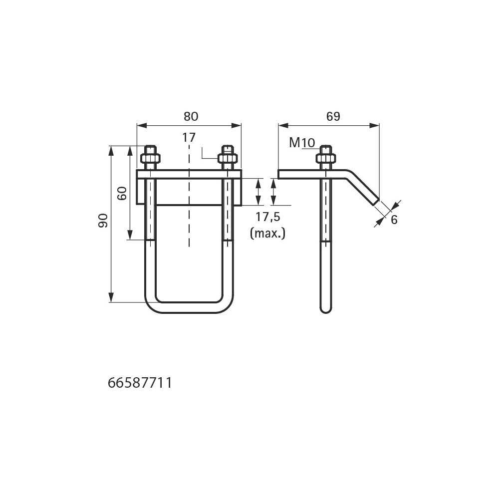 Walraven Strut Trägerklammer, M10 für Profil 41x21/41, Edelstahl... WALRAVEN-66587711 8719942017473 (Abb. 4)