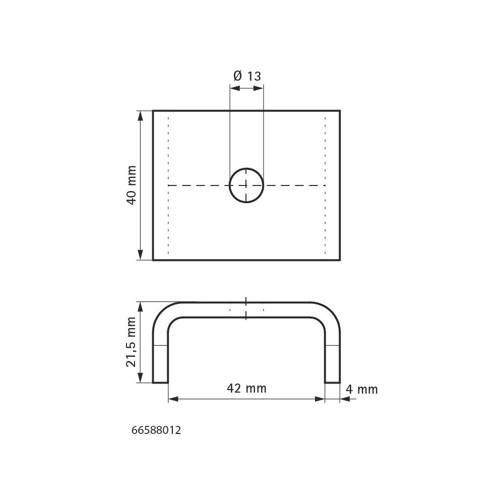 Walraven Strut Unterlegscheibe U BUP, 40x50x21,5mm Innendurchmesser 13mm... WALRAVEN-66588012 8712993033812 (Abb. 4)