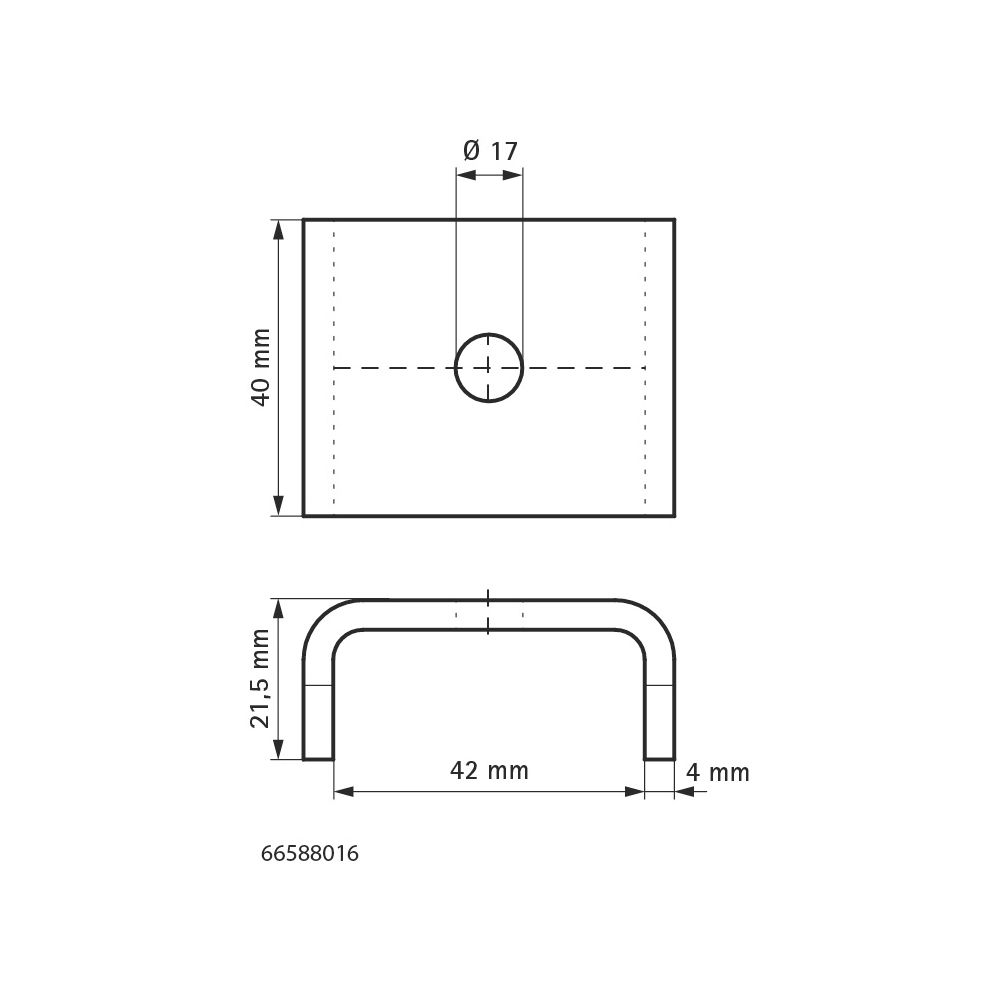 Walraven Strut Unterlegscheibe U BUP, 40x50x21,5mm Innendurchmesser 17mm... WALRAVEN-66588016 8712993033829 (Abb. 4)