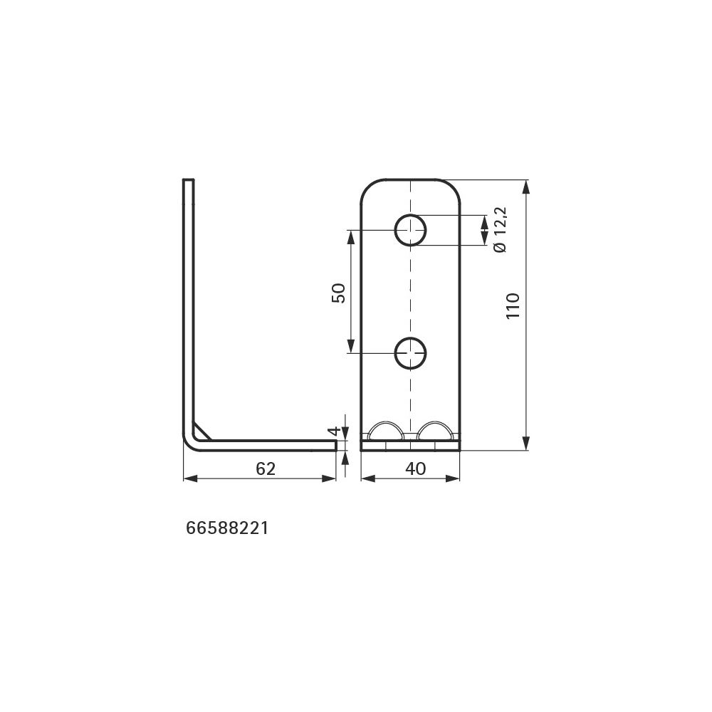 Walraven Strut Schienenverbinder 90 Grad, 62x110mm kurz/lang 3-Loch, BUP Stahl... WALRAVEN-66588221 8712993196692 (Abb. 4)