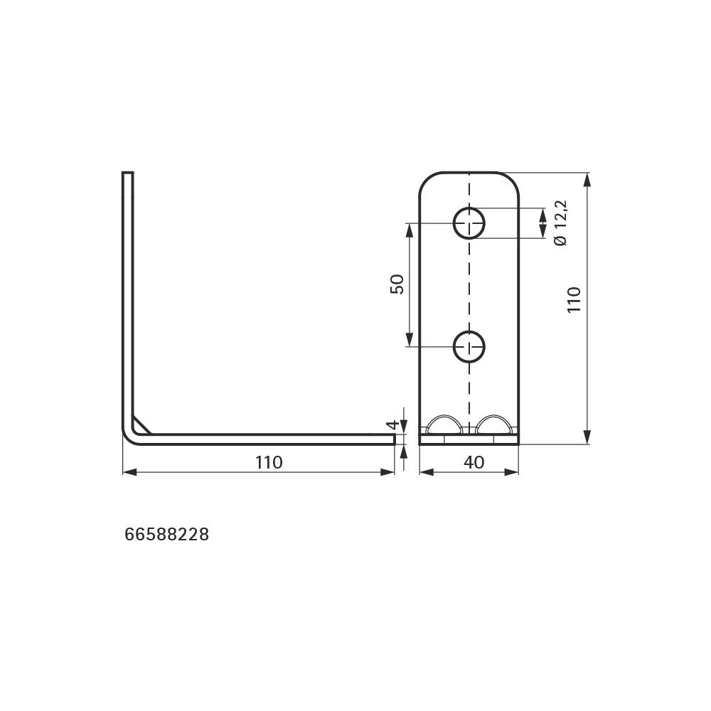 Walraven Strut Schienenverbinder 90 Grad, 110x100mm lang/lang 4-Loch, BUP Stahl... WALRAVEN-66588228 8712993196258 (Abb. 4)