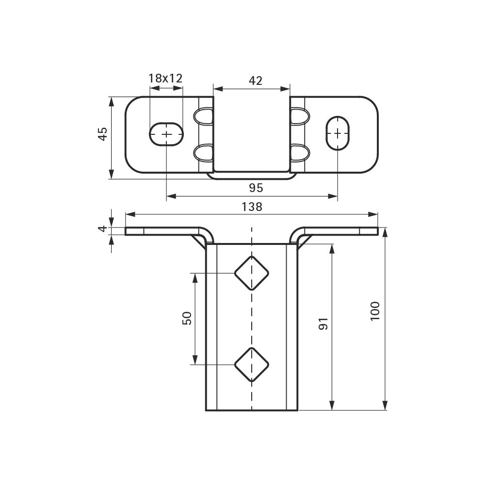 Walraven Strut Schienenfuß T-Form leicht, 138x45x100mm, BUP... WALRAVEN-66588361 8712993196302 (Abb. 4)