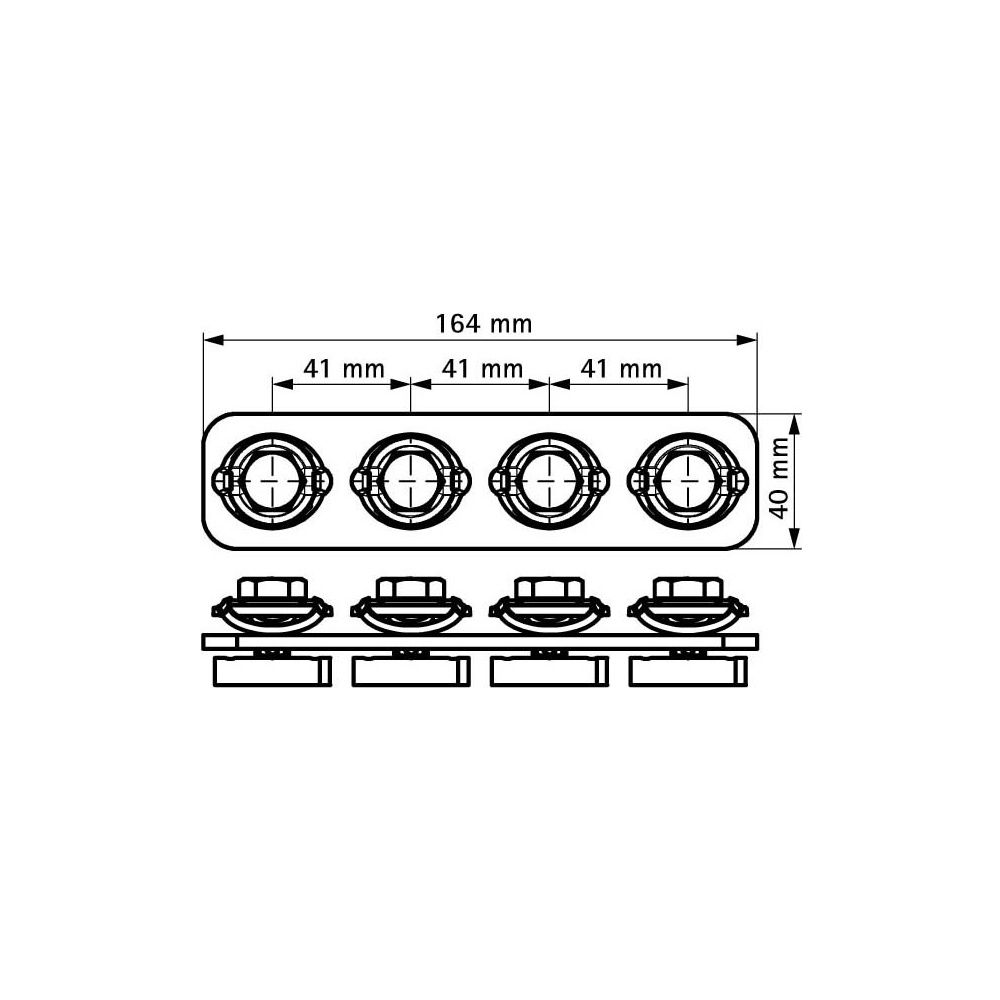 Walraven RapidStrut Längsverbinder flach, 164x40x31mm 4x M10 vormontiert, BUP... WALRAVEN-665885186 8712993977925 (Abb. 4)