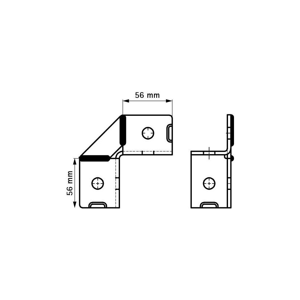 Walraven Strut Schienenverbinder 2D 90 Grad, 105x105x45mm 2x2-Loch 13mm, BUP Stahl... WALRAVEN-66598914 8712993181490 (Abb. 4)