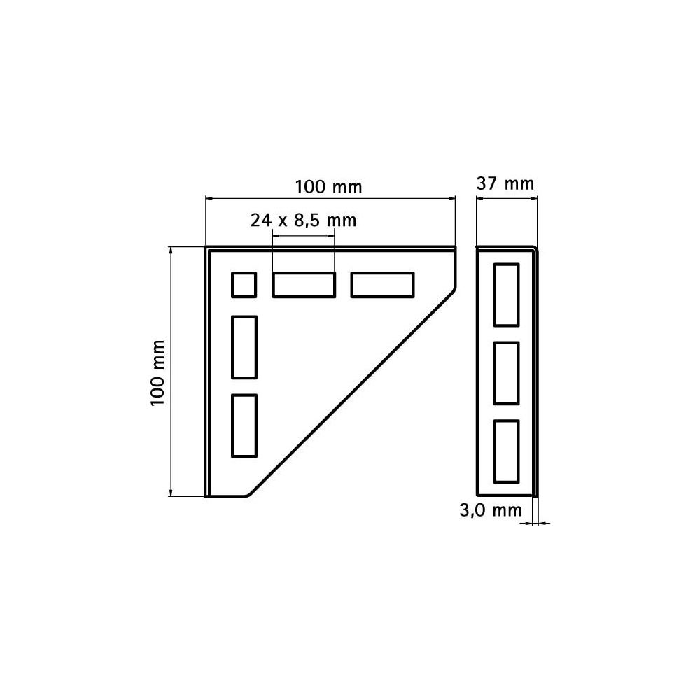 Walraven Knotendreieck 100x100x37mm, für RapidRail, Stahl feuerverzinkt... WALRAVEN-6661110 8712993083831 (Abb. 4)