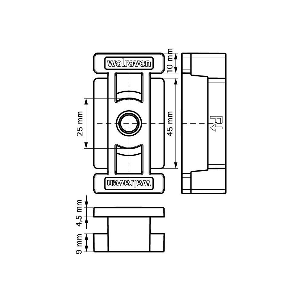 Walraven Gleitstück GFRP M10 BUP, 70x35x21mm für viele RapidStrut Schienen... WALRAVEN-6662810 8712993177523 (Abb. 4)