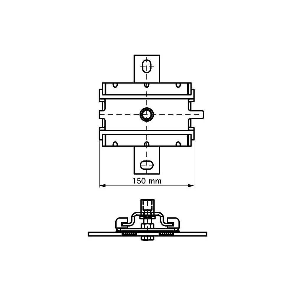 Walraven Gleitlager ES-1MV M12/M16 einzeln, für axiale Verschiebung, POM, Stahl elekt... WALRAVEN-6663416 8712993936632 (Abb. 4)