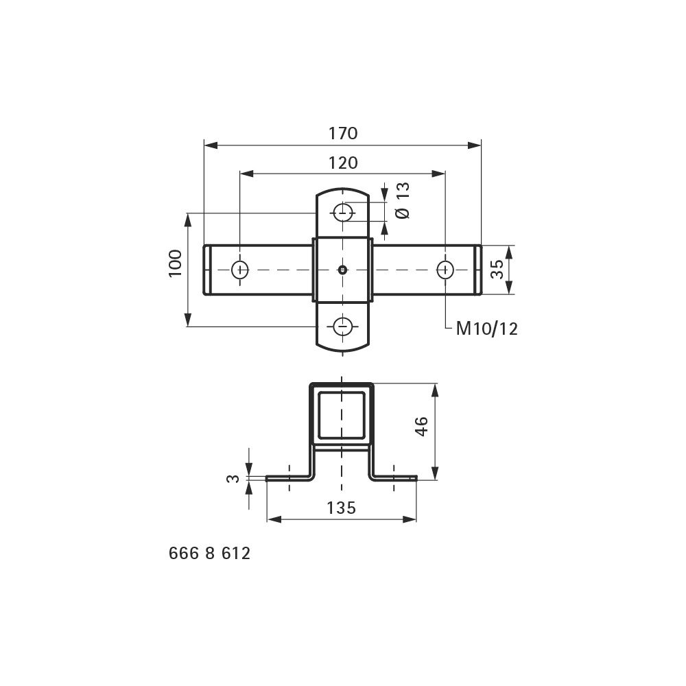 Walraven Expansionsschieber BUP, Anschluss M10/M12, doppelt axiale Verschiebung stehe... WALRAVEN-6668612 8712993169245 (Abb. 4)